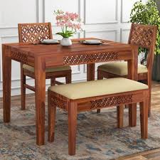 Shop for dining sets with benches in dining room sets. Dining Table With Bench Buy Dining Table With Bench Online At Best Prices In India Flipkart Com