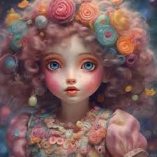 Starr Doll 1979, Head Only. Cute Face With Good Curly Hair. Her Body Fell  Apart and She Needs a New One. No Major Flaws That I Can See.