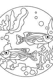 Poem on each page out loud. Online Coloring Page Fish Are Swimming