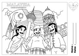 National day is on the 243st day of 2021. The Malaysia National Day With Multiracial Spirit Colouring Page Picolour
