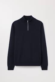 Dark Navy Merino Half Zip Sweater | Merino Wool | ASKET