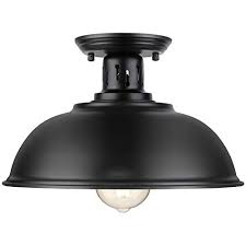 A fitting piece for providing overhead lighting in a bathroom, living room or bedroom in any coastal or modern farmhouse interior. Buy Farmhouse Semi Flush Mount Ceiling Light Fixture E26 Base Industrial Black Pendant Lamp Shade Vintage Close To Ceiling Lighting For Kitchen Island Laundry Corridor Porch Foyer Hallway Entryway Online In Indonesia