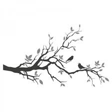 Printable Bird On Branch Silhouette Vinilo Decorativo Moderno Mo203 Pajaro Silueta Silueta De Aves Dibujos De Arboles