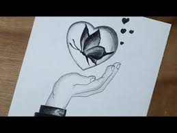 Original unframed pencil drawing by ewa gawlik not a print. Pencil Drawing Of Beautiful Butterfly Inside Love Butterfly Drawing Youtube Butterfly Sketch Butterfly Drawing Pencil Drawings