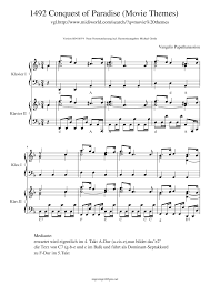 Every master was once a beginner. 1492 Conquest Of Paradise Movie Themes Vgl Http Www Midiworld Com Search Q Movie 20themes Sheet Music For Piano Piano Duo Musescore Com