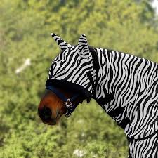 Der Wanderreitershop - Onlineshop für Pferd und Reiter - Fliegenmaske Zebra  für Shetty, Pony, Vollblut, Warmblut
