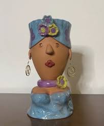 BIRD BRAIN INC terra-cotta Lola Head Planter $59.00