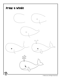 Man's best friend has been a source of inspiration for countless cartoon characters such as snoopy from peanuts, canine sleuth scooby doo, disney's goofy and pluto and brian, one of the most intelligent members of the griffin family in seth macfarlane's family guy. How To Draw For Kids 12 Ocean Animals To Draw Step By Step Woo Jr Kids Activities Draw Animals For Kids Draw For Kids Easy Drawings For Kids