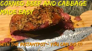 Thinly slice corned beef against the grain and serve with potatoes, carrots and cabbage, garnished with mustard and parsley, if desired. Instantpot Corned Beef And Cabbage Made Easy Youtube