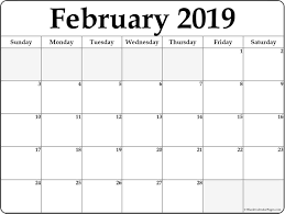 Blank February Calendar 2019 Printable Blank Calendar Calendar Word Editable Calendar