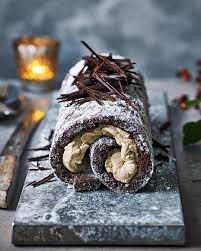 White Russian Roulade Recipe Delicious Magazine Recipe Chocolate Roulade Roulade Recipe Christmas Chocolate Recipes