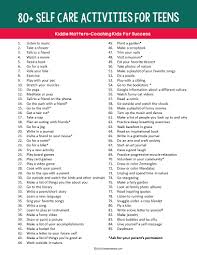 Research has shown that cbt can be effective for children as young as 7 years old, if the concepts are explained in a simple and relatable manner. 80 Self Care Activities For Teens Kiddie Matters