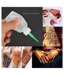 Henna tattoos can be applied in a number of ways according to personal preference you can see instructions on how to make your own henna tattoo applicator cones on our website. Applicator Paste Tattoo Henna Kit Body Art Pigment Bottle With 4 Nozzles Buy Applicator Paste Tattoo Henna Kit Body Art Pigment Bottle With 4 Nozzles Online At Low Price Snapdeal
