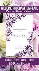 Wedding Program Template Kaitlyn Purple Wedding Programs Template Diy Wedding Programs Printable Wedding Programs