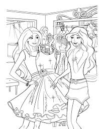 Printable girly coloring pages are a fun way for kids of all ages to develop creativity focus motor skills and color recognition. Beautiful Barbie Coloring Pages For Kids Drawing With Crayons