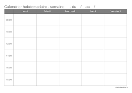 Quel est le planning de la semaine parfaite ? Semainier Calendrier Hebdomadaire A Imprimer Icalendrier