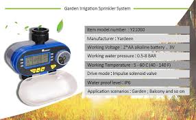 Garden Lcd Hose Irrigation Water Timer Sprinkler System With Rain Delay Feature Water Timer Irrigation Sprinkler System