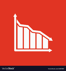 The Graph Down Icon Chart Below And Loss