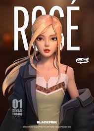 Blackpink rosé fanpage on instagram: Kontorn Boonyanate Rose Blackpink Fanart