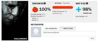 Is 80 rotten tomatoes good? Halloween Debuts With 100 Positive Rating On Rotten Tomatoes