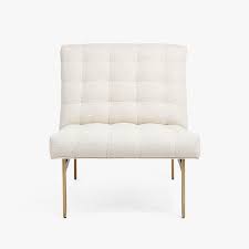 Check spelling or type a new query. Wright White Tufted Brass Armless Chair