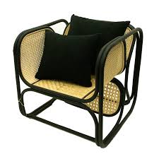Yes removable suited to contemporary conservatories, the manilla rattan armchair with emily floral cushions lets you unwind in a sophisticated seat. Hand Woven Bamboo Cane And Rattan Armchair Black With X 2 Cushions