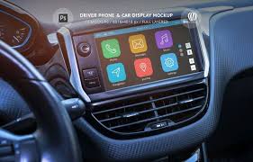 Driver Phone Car Display Mockup Is A Psd Photoshop File With 13 Scenes Of Smartphone In The Driver S Hand And Car Interio Phone Car Smart Phone Stand