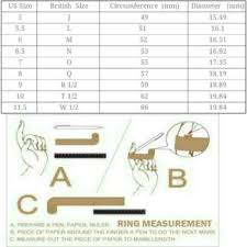 Korean clothing sizes know before you updated 2020. Ring Size Measurement Chart Shopee Malaysia