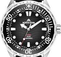 Amazon.com: NORTH EDGE Solar Dive Watch for Men – Stainless ...