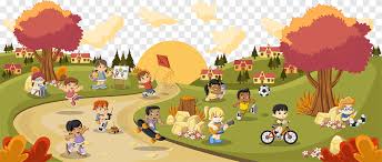 Children playing at the park by landesfes on deviantart. Cartoon Child Play Amusement Park Children World Png Pngegg