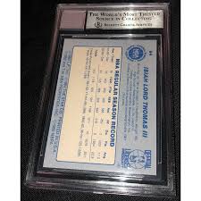 Isiah thomas rookie card ncaa indiana hoosiers great quality. Isiah Thomas Signed 1983 84 Star 94 Rookie Card Beckett Gem Mint 10 Auto 609