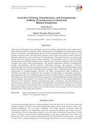 Examples of technopreneurs how to become a successful technopreneur? Pdf Innovative Thinking Characteristics And Competencies Of Malay Technopreneurs In Small And Medium Enterprises