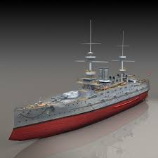 3d Model Hms Majestic 1895 Battleship 3d Model Battleship Scale Model Ships Model Ships