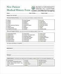 Patient Medical History Form Template Awesome Free 35 Medical Form In Templates In 2020 Medical History Health History Form Free Medical