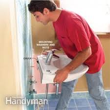 bathroom sink: wall hung sink