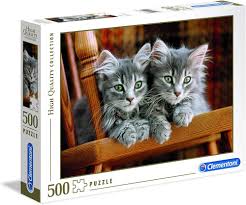 See more ideas about jigsaw puzzles, puzzles, puzzle. Clementoni Two Grey Kittens Jigsaw Puzzle 500 Piece Buy Online At The Nile
