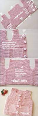 Tam 12 Adet Orgu Bebek Yelek Modeli Resimli Anlatimli Yapilisi Baby Knitting Patterns 3 Aylik Bebek Orgu