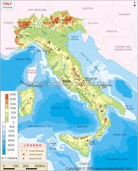 Italy 1:50,000 topographic map series. Italy Physical Map Physical Map Of Italy Italy Map Italy Geography Map Of Italy Regions