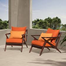 Chaya Patio Chair With Sunbrella Cushions Allmodern Patio Chairs Sunbrella Cushions Outdoor Patio Chairs