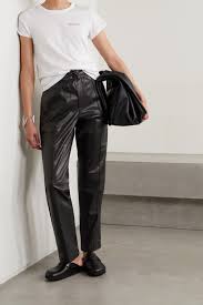 Black Farris Paneled Leather Tapered Pants Rag Bone Net A Porter