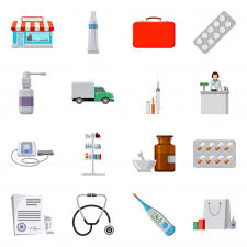 Vector Design Pharmacy And Hospital Icon Set Pharmacy And
