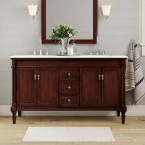 Corner vanity double vessel sinks traditional bathroom newark a breathtaking arrangement of a bathroom with a corner sink unit for two people. Bathroom Corner Double Vanity Wayfair