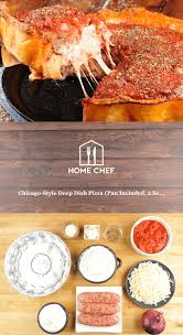 Chicago Style Deep Dish Pizza Pan Included 2 Servings Shown With Italian Sausage And Two Cheeses Recipe Chicago Style Deep Dish Pizza Deep Dish Pizza Hello Fresh Recipes