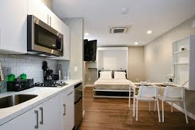 Our Fully Furnished Studio Apartment Homes Feature Renovated Interiors With High End Appliance And Fu Apartments For Rent Micro Apartment Apartment Communities