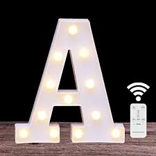 Alphabet of light ist eine lichtsprache, um freiheit zu kommunizieren. Elnsivo Led Marquee Letter Lights 26 Alphabet Light Up Initial Name Sign Remote Control Letter Lamp For Lighted Marquee Letters Light Letters Light Up Letters