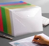 10Pcs A4 File Bag Transparent Folder Waterproof Snap Buckles Large Capacity File Bag Office Storage Bag Student Test Paper Bag - AliExpress 21
