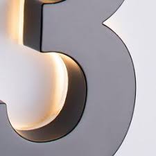 Taymor Backlit Led 6 Inch Black Metal House Number With Floating Effect The Home Depot Canada
