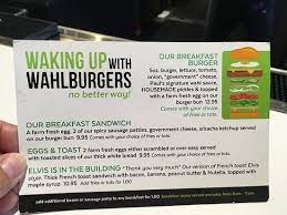 The waiter was a bit nervous, as noted by his over explanation of everything and frrequent hovering. Breakfast Options Picture Of Wahlburgers Las Vegas Tripadvisor