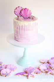 Mermaid Cake Watercolour Cake Drip Cake Cookies Shell Cakes Sprinkles Beach Theme Wollongong Nsw Mermaid Cakes Mermaid Birthday Cakes Cake