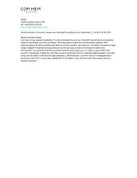 We did not find results for: Com Hem Holding Ab Publ Merger Prospectus Communication 425